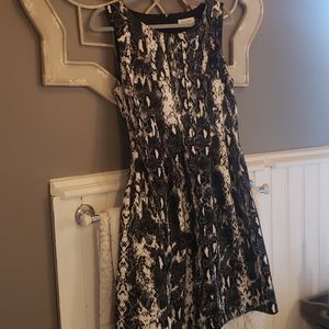 Calvin Klein black and white snake print dress